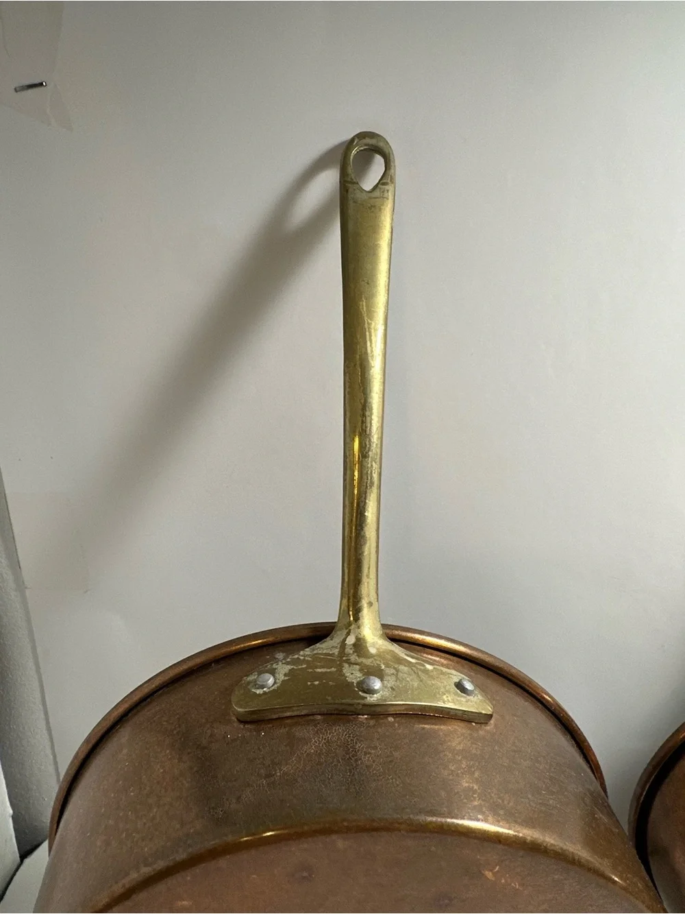 2 Copper Saucepan with Brass Handle and Teflon interior- Home Kitchen